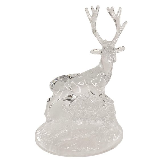 Cristal d'Arques Deer Stag Buck Figurine 24% Lead Crystal Glass France - Picture 1 of 6